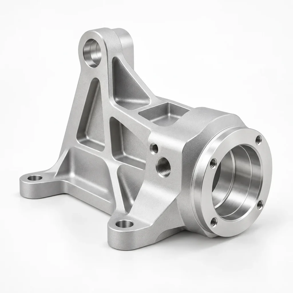 Precision-machined aluminum alloy bracket and housing