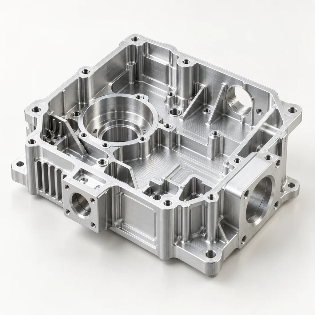 Complex five-axis machined aluminum alloy multi-pocket housing