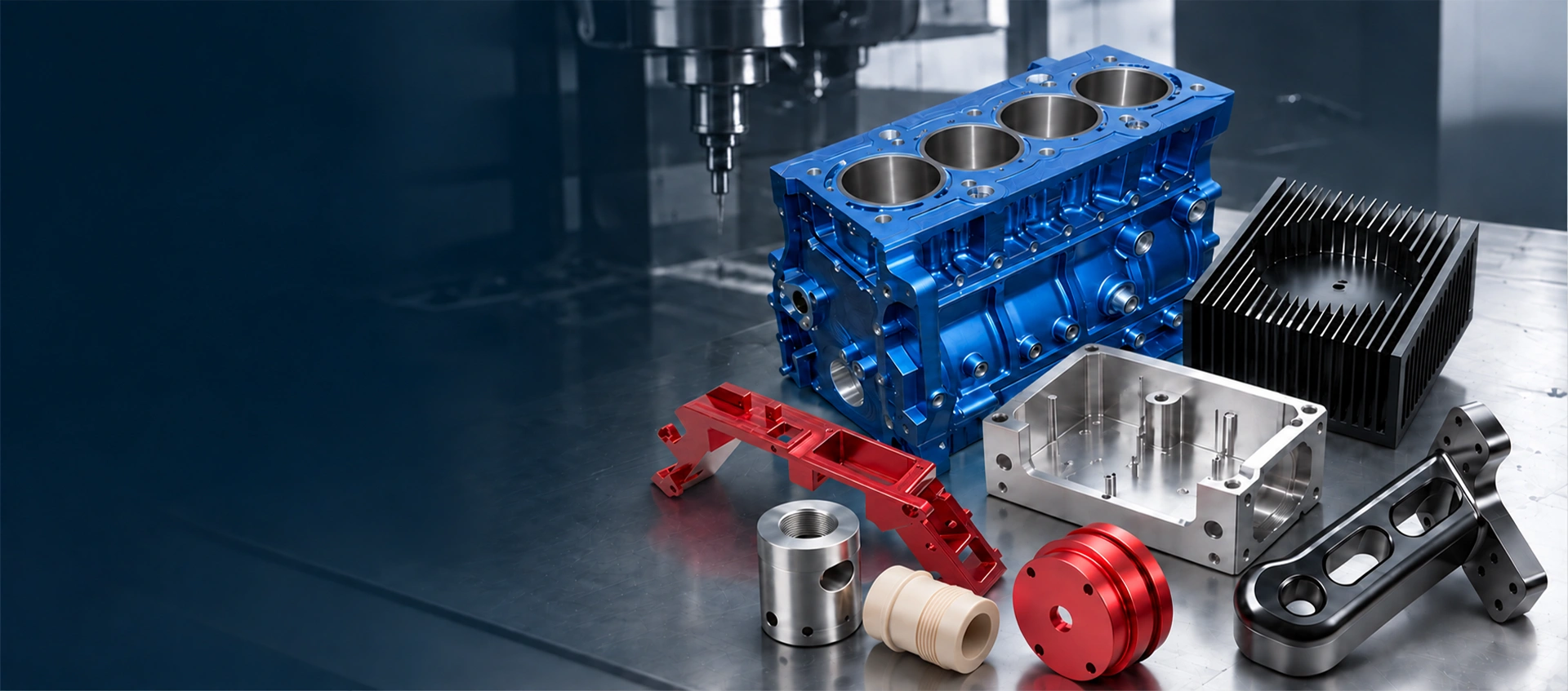Precision machined components in a modern CNC facility