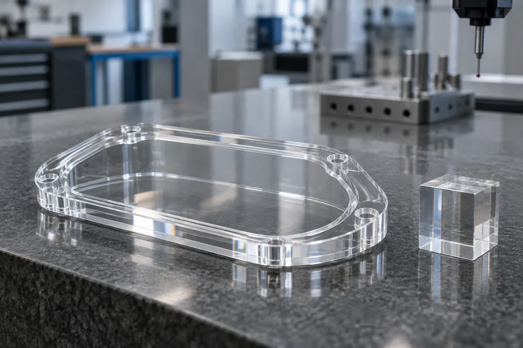 Pmma machined clear cover